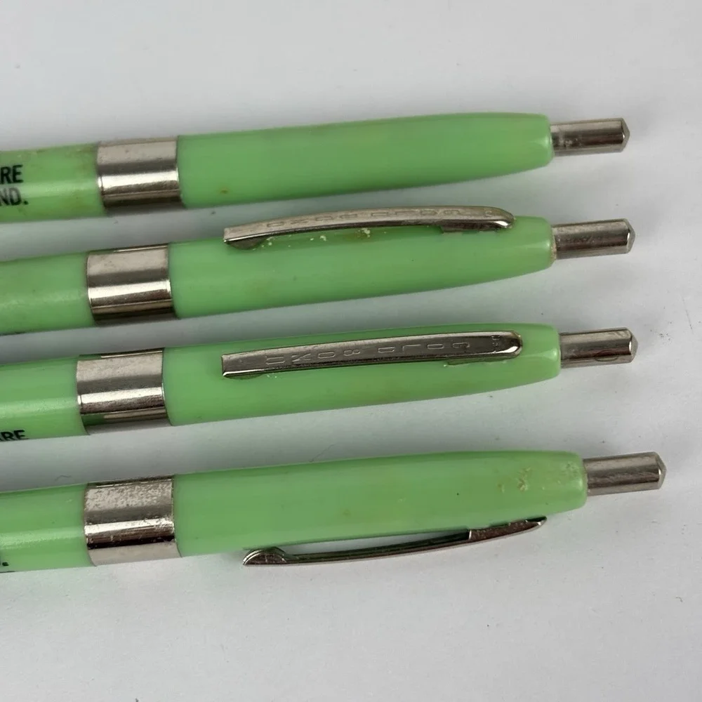 W. R. Green Lumber Co. Mechanical Pens (4) Gold Bond Promotional VTG Pratt, KS